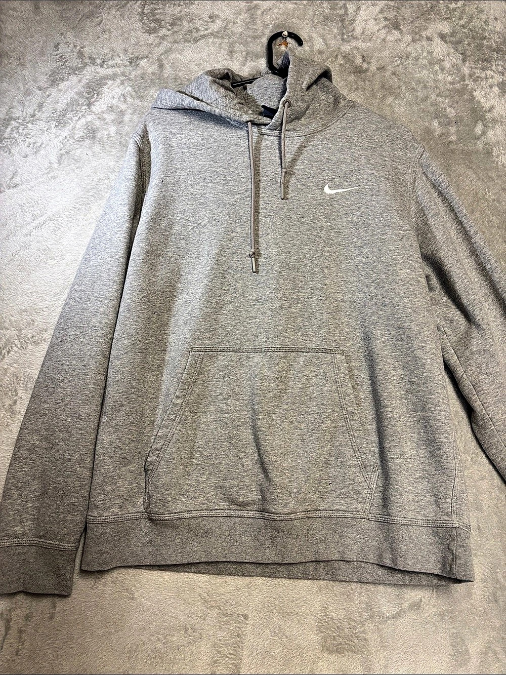 Nike Sportswear Club Fleece Pullover Hoodie Gray Large